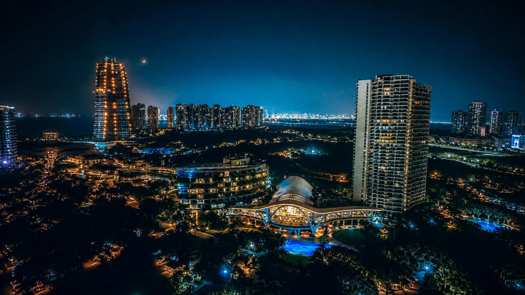 Forest City Golf Hotel durante a hora azul