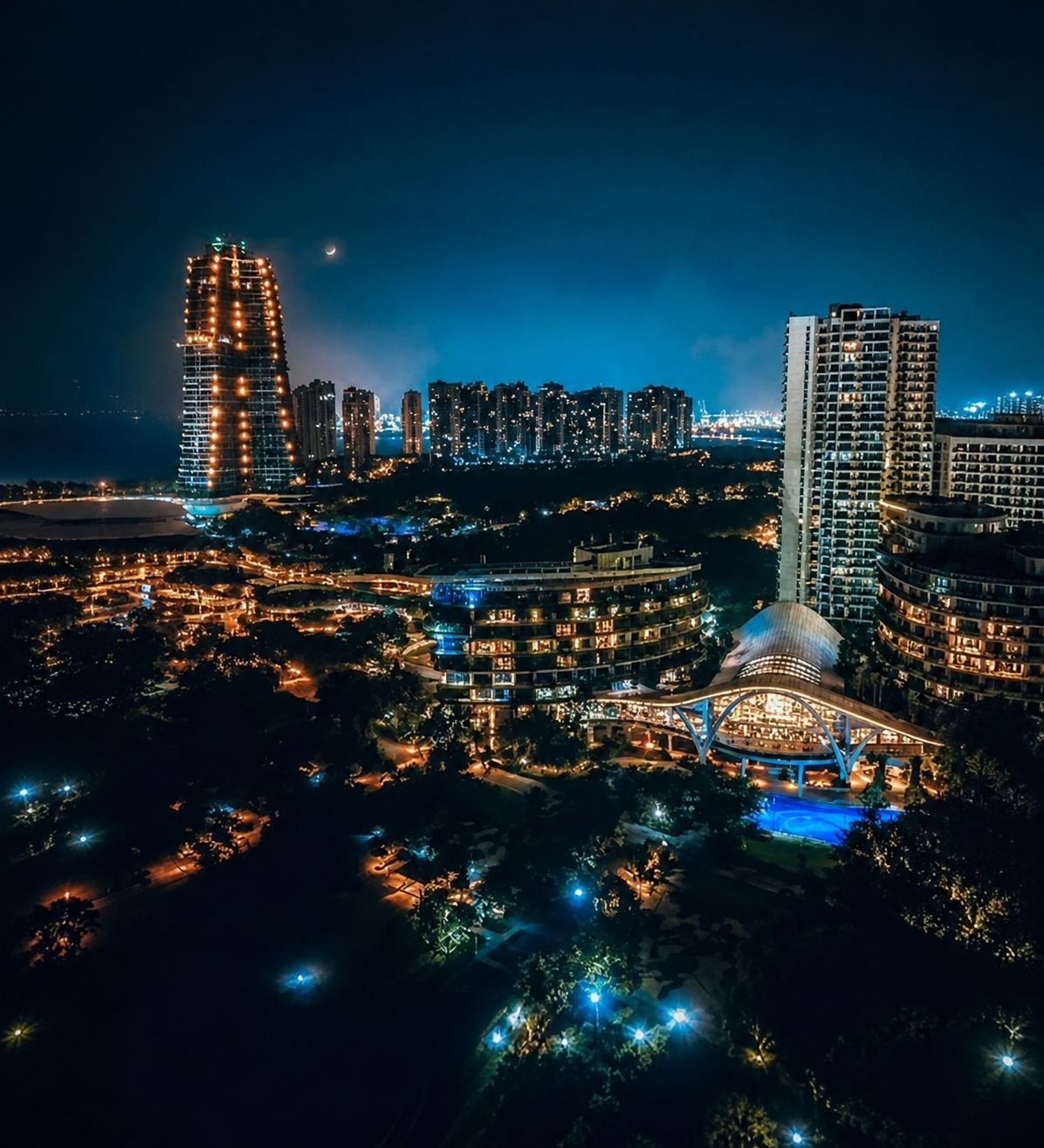 Forest City Golf Hotel durante a hora azul