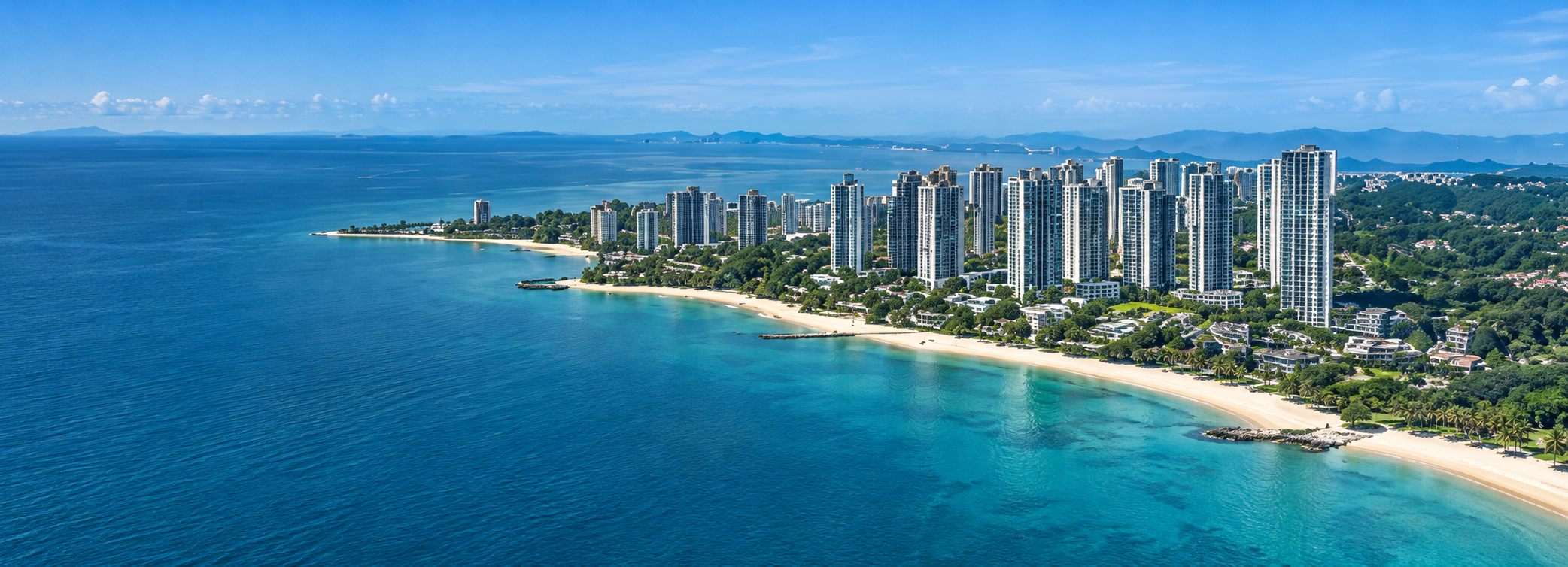 Residencias y costa de Forest City