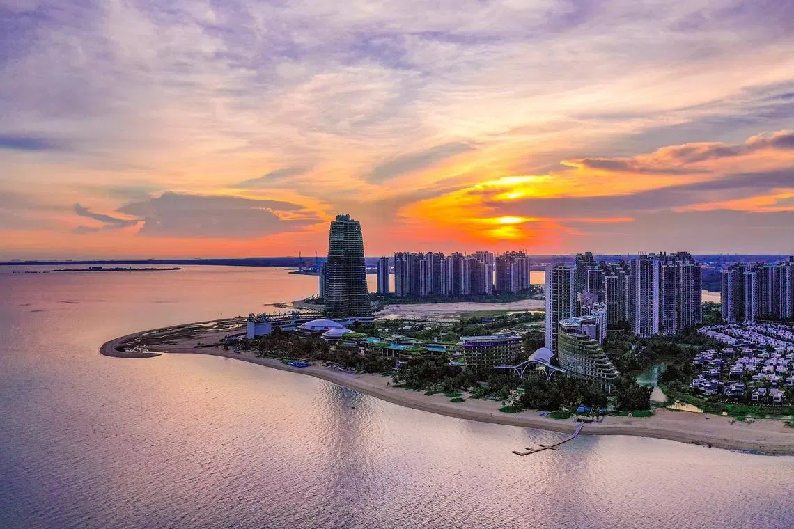 Forest City at sunset