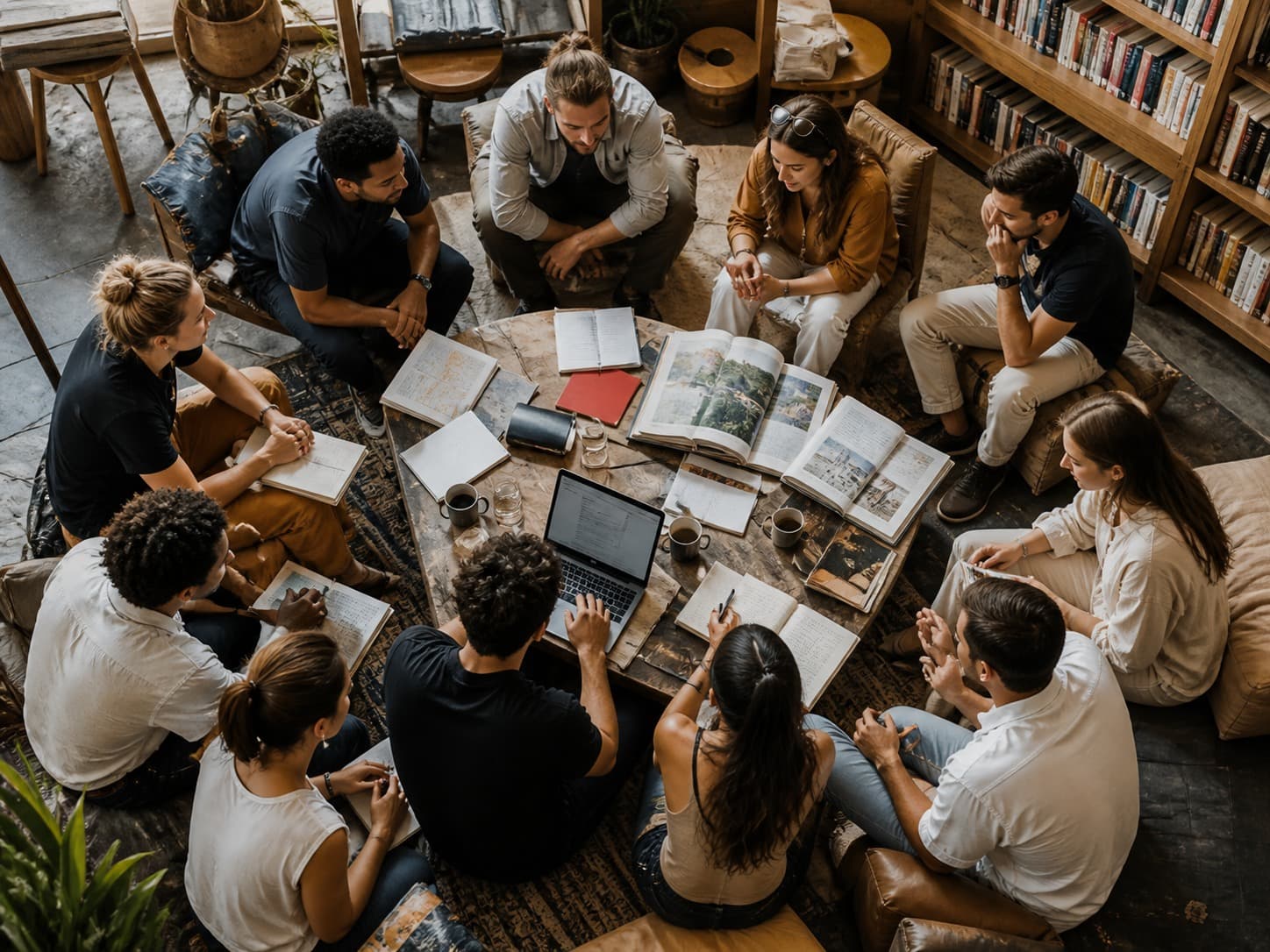 CRAYS members gathered for a collaborative session