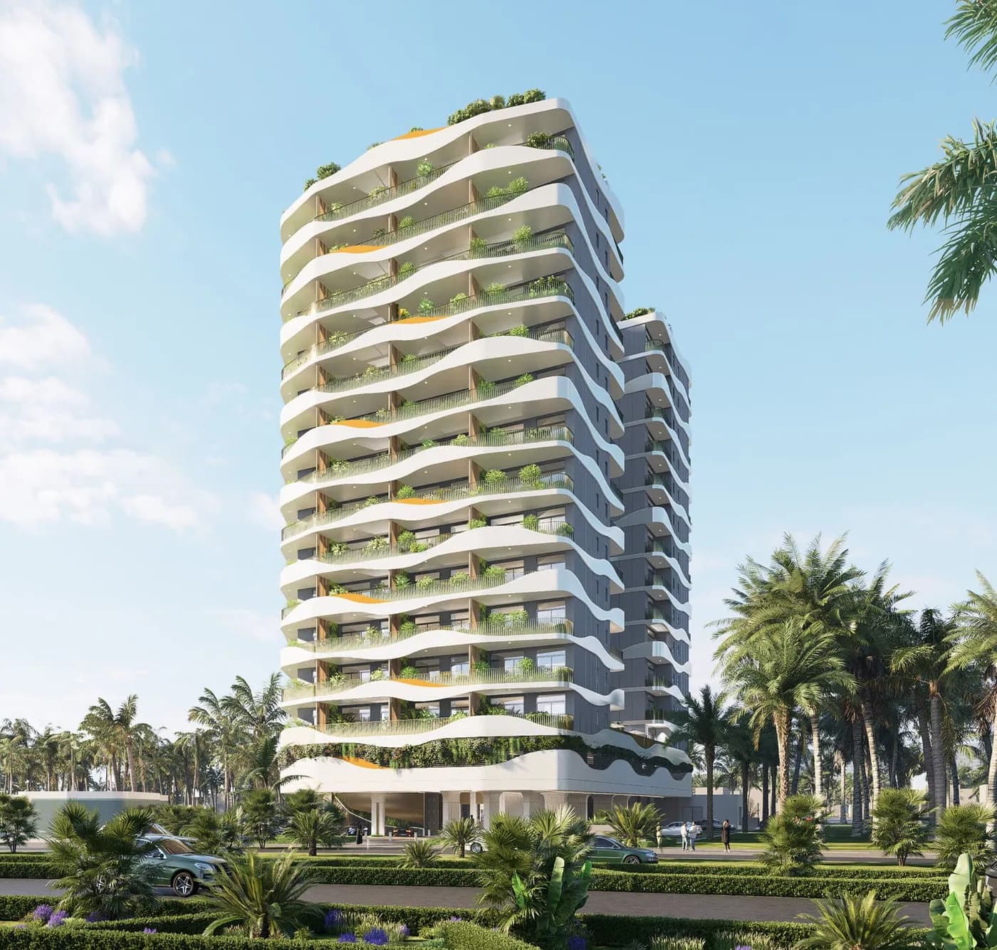 Curved Forest City residential tower