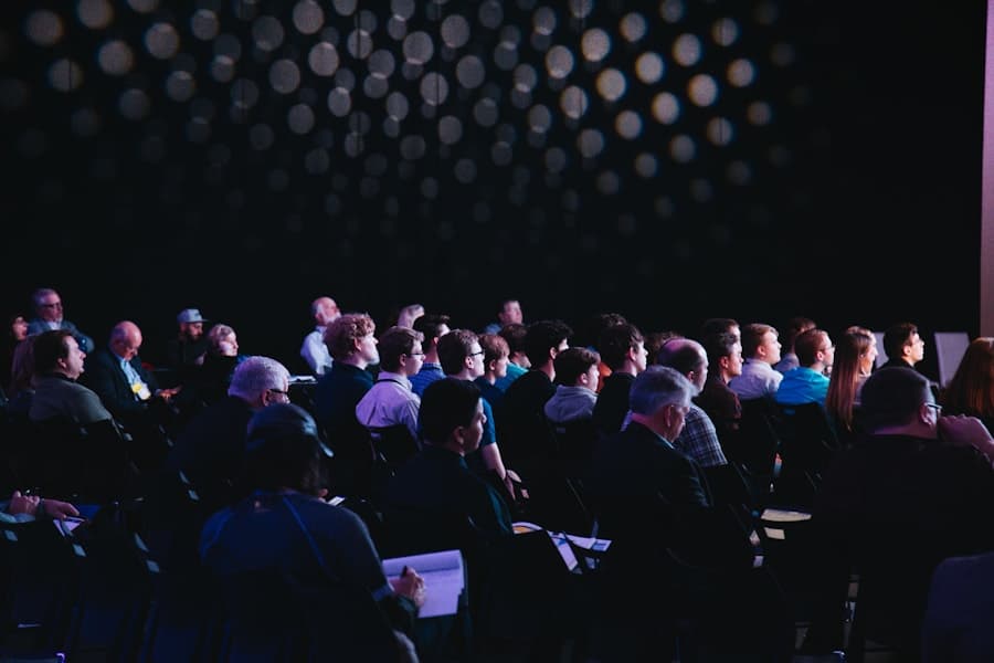 A guest speaker presenting to an invited audience